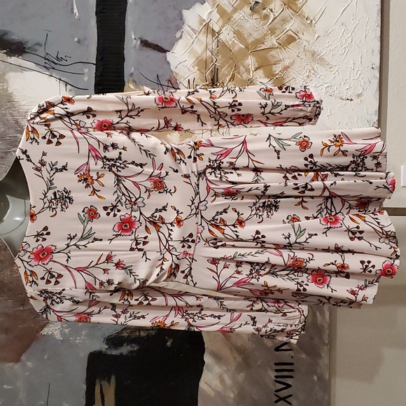 NWT Ecote Urban Outfitters Long Sleeve Floral Print Flowy Mini Dress Woman 10 - Picture 3 of 10